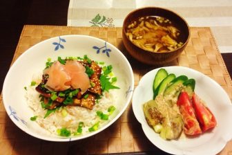 秋のおススメレシピ 秋刀魚の蒲焼丼とサツマイモのリゾット