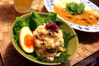 コリコリ食感がたまらない 和風しば漬けのポテトサラダ