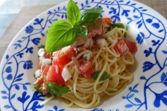 【夏パスタ】 トマトとツナの冷製パスタ レモン風味 旬のレモンの爽やかな香りと酸味が効いたレシピ