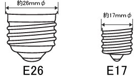 E17とE26口金