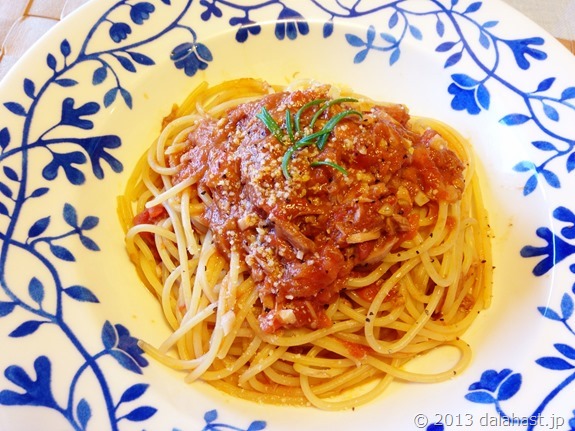 アンチョビとトマトのパスタ