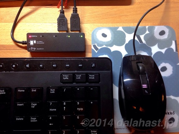 USBキーボードとマウス接続