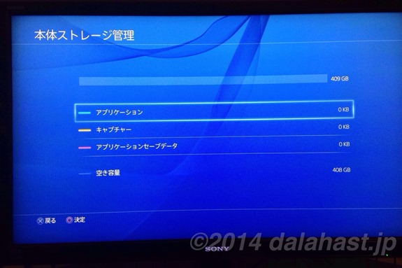 PS4ストレージ容量