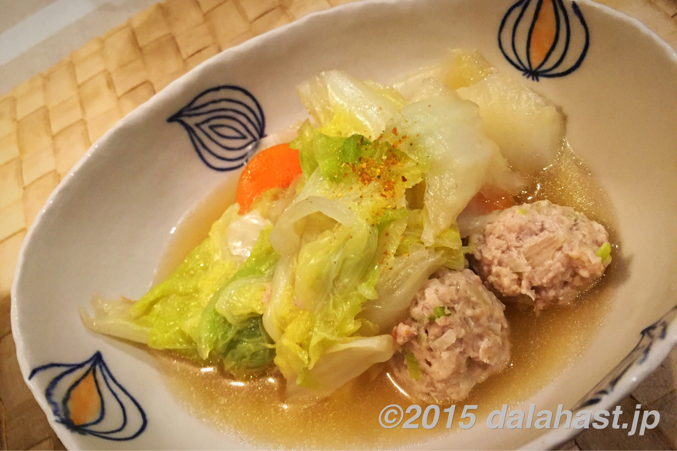 鶏団子と白菜の煮込み