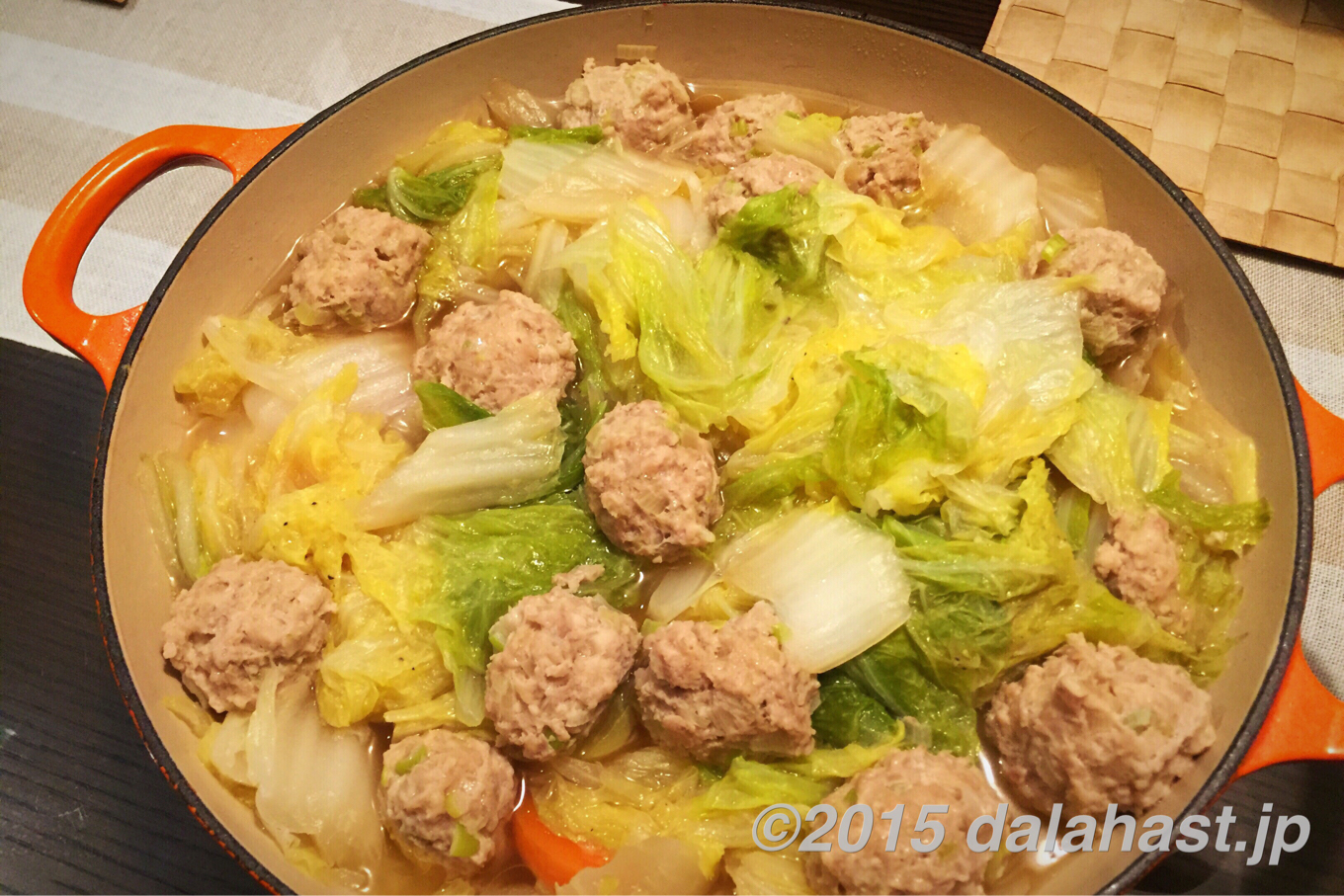 鶏団子と白菜の煮込み