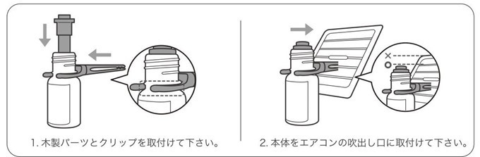 COMMONS 車用アロマディフューザー設置方法