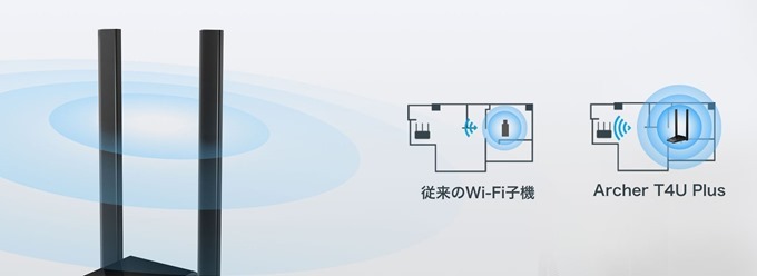 従来の無線子機との比較図